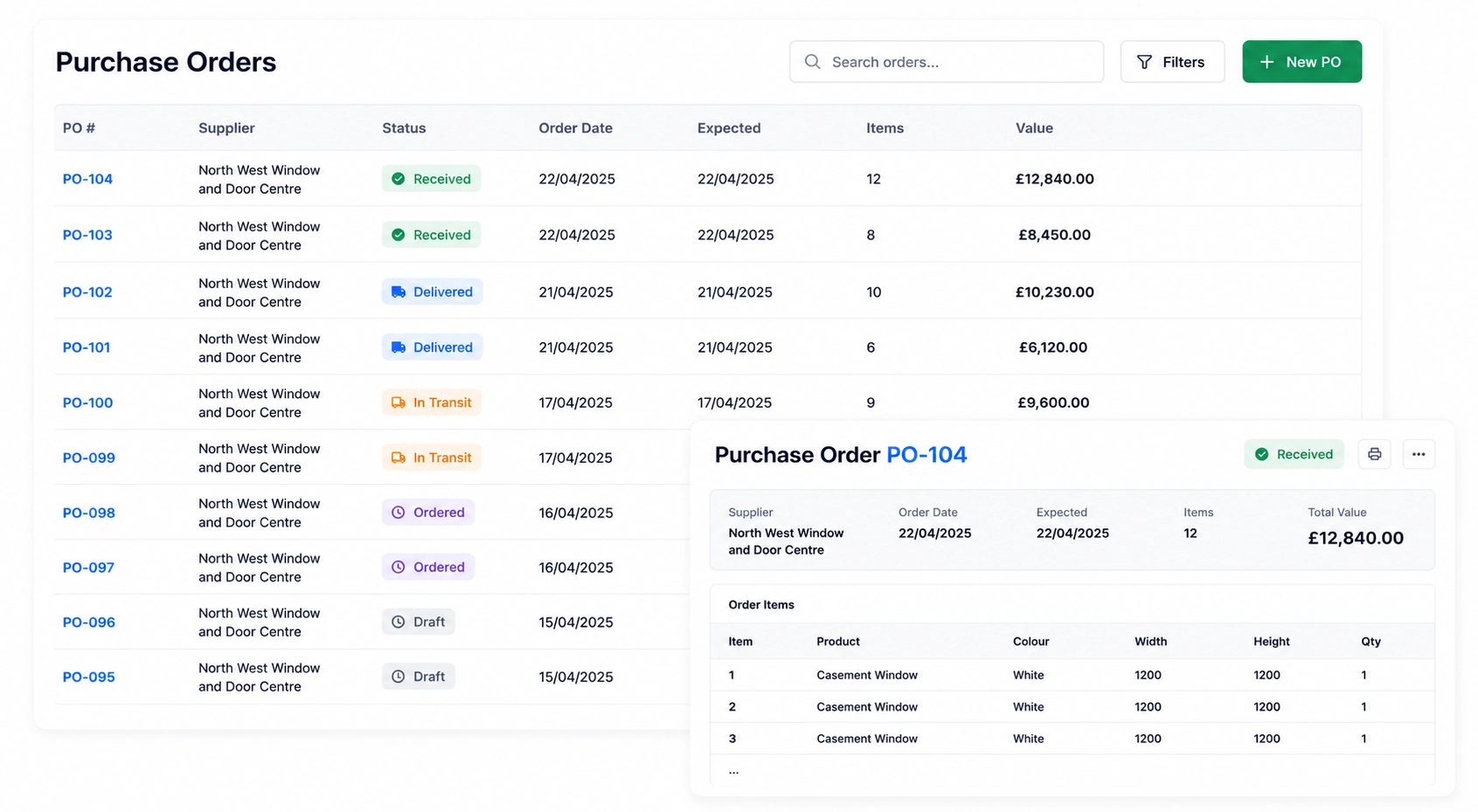 Purchase Ordering